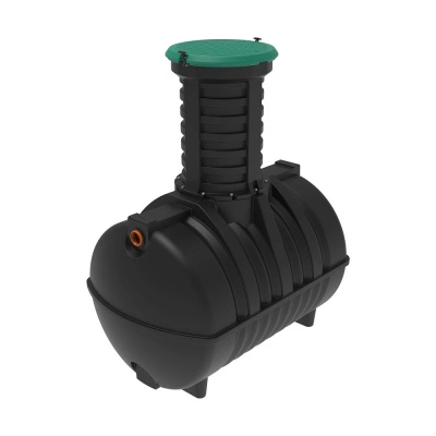 Емкость подземная Rostok G 3500 с горловиной 1000 мм с входом 110 