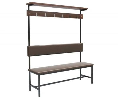 Скамейка с вешалкой для раздевалок «Бавария» 1,2 м