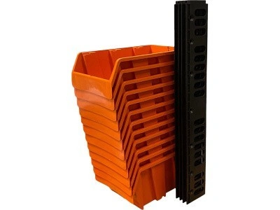 Комплект ящиков 187х115х87 для метизов, с планкой, 12 шт., код: 36987