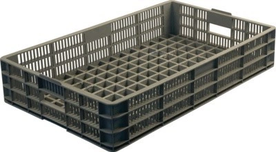 Ящик перфорированный 740×465×145, арт.: 401-А, объём 30, серый, код: 00454