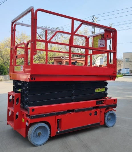 Подъемник ножничный самоходный с выдвижной платформой 320 кг 11,8/13,8 м TOR AMSL1214 DC аккумуляторный