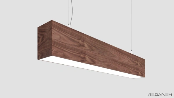 Линейный светильник WOOD LINEAR PN8060 6000K 60W 2000mm Американский орех, корпус 
