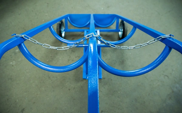 Тележка для газовых баллонов TOR ГБ-2, 2 баллона (250 литые колеса + 160 поворотное)