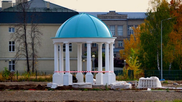 Ротонда тип 1, 8 колонн, диаметр 4000 мм Высота: 3410 мм, прямая, без купола, с тумбой