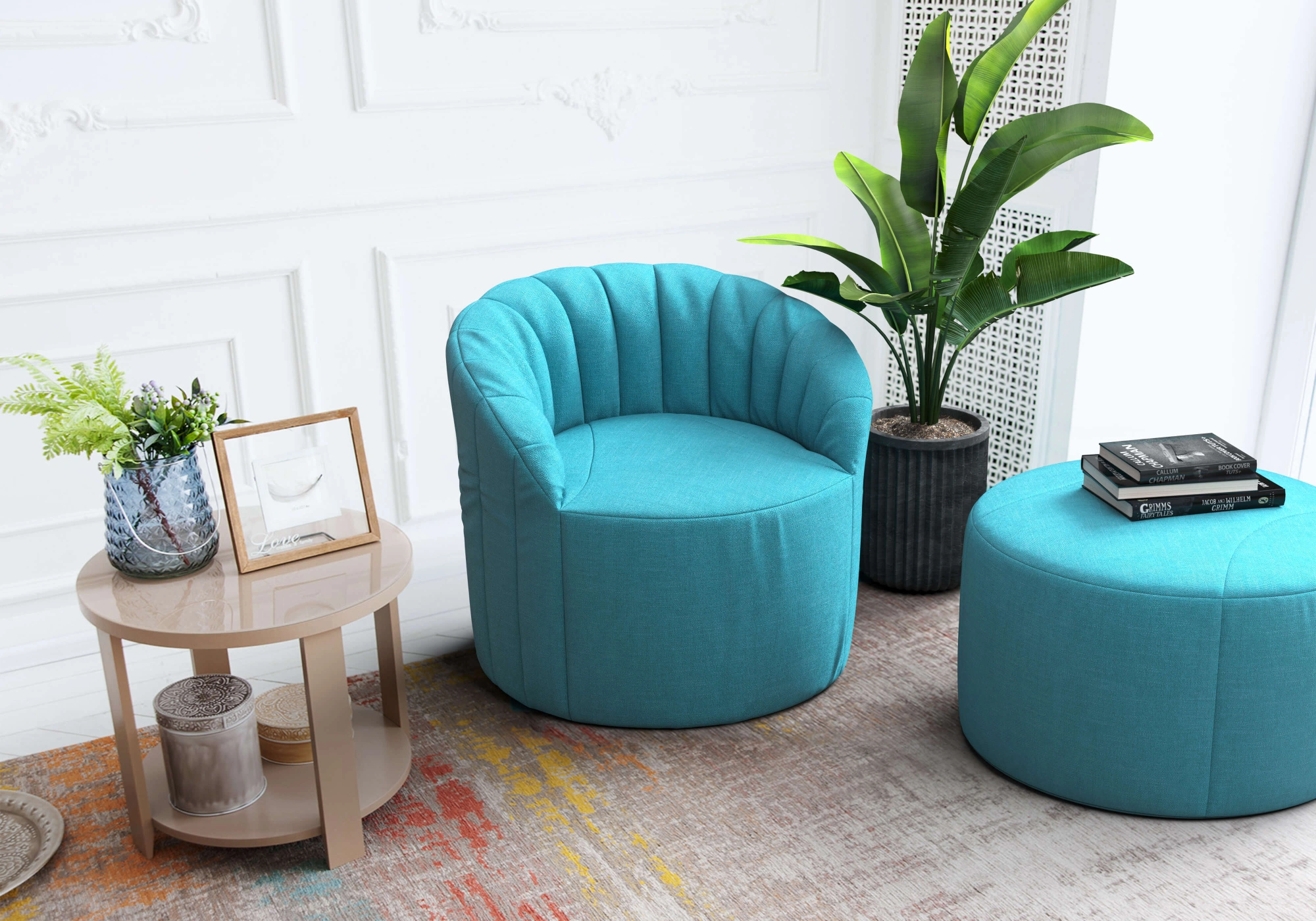 Пуф Шелл Солнце ткань Вельвет-люкс