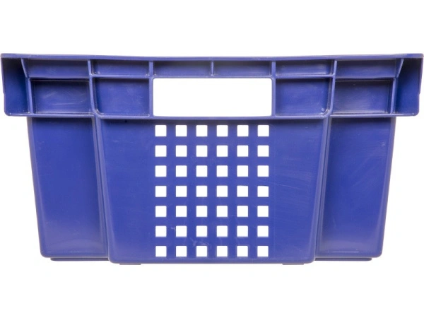 Ящик перфорированный 600×400×200, арт.: 102-1, объём 38, синий, код: 05435