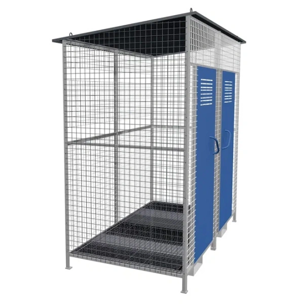 Хранилище для газовых баллонов разборное ХГБ-03 2104x2210x1250 мм Серый