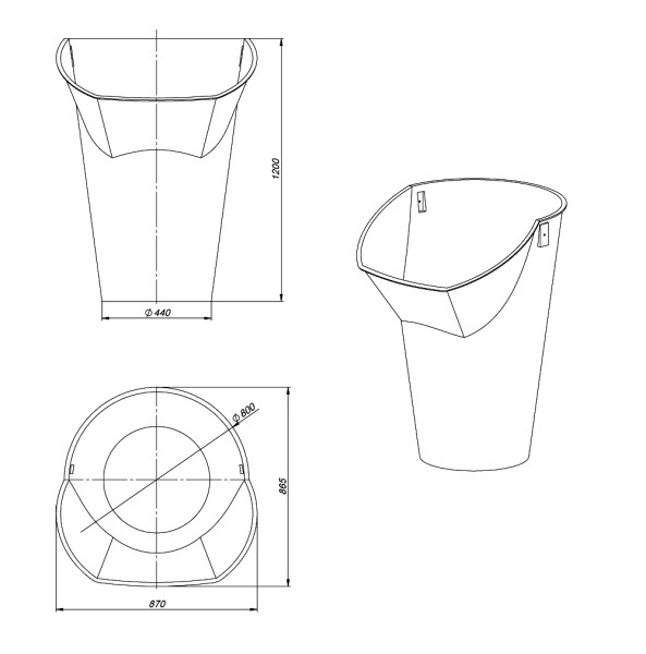 Приемная секция мусоросброса Стандарт