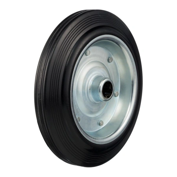 Колесо под ось 20мм Стелла-техник 4000-250(ось20) диаметр 250мм, грузоподъемность 210кг, резина, металл