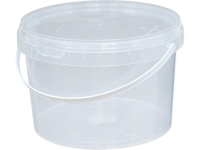 Ведро 2,25л. круглое, под запайку, арт. ВП 2,25 прозр, код: 28112