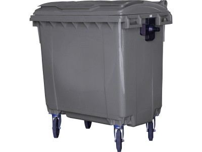 Мусорный контейнер п/э 1100л. на колёсах, с крышкой цв., арт. MGBG-1100 серый, код: 27579