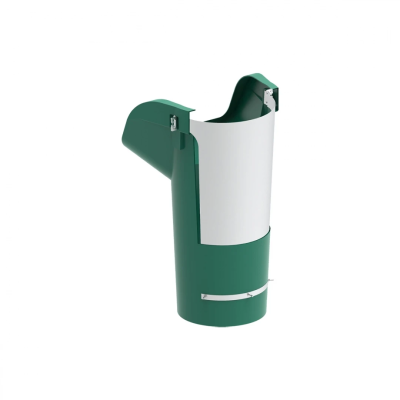 Мусоросброс секция приёмная (усиленная) зеленый, без цепей 