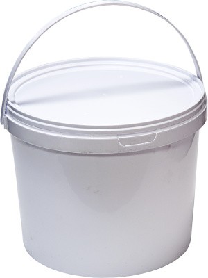 Ведро 11,5л круглое с крышкой с пластиковой ручкой (ПП), арт. ВП 11,5к бел, код: 03264